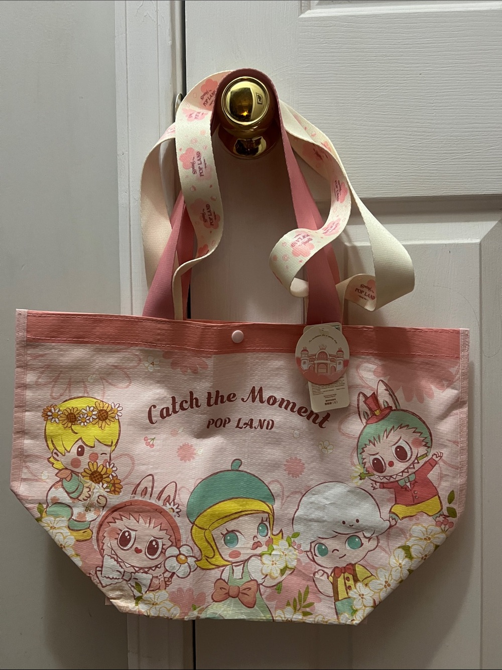 Pop Mart Catch the Moment Pink Tote Bag